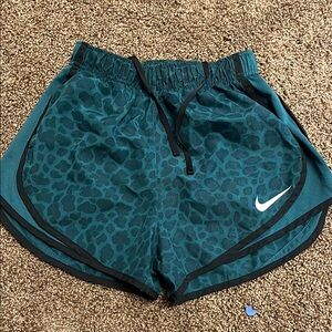 Nike Women's Sparkly Teal Running Shorts